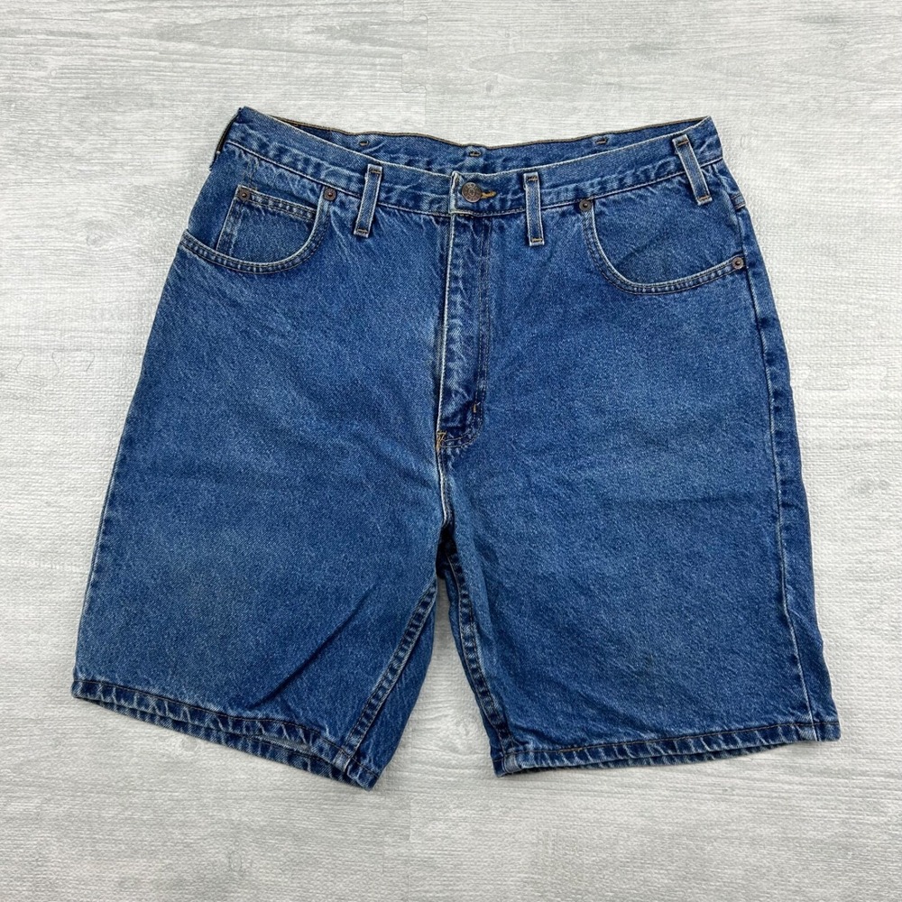 Vintage 90s Faded Glory Denim Shorts Size 36 Blue Medium Wash Jorts